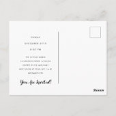 ゴールドフォイル30th誕生日パーティの招待状 ポストカード (裏面)