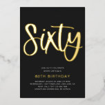 ゴールドフォイル60th誕生日招待状 | Sixtieth箔 箔招待状<br><div class="desc">ゴールドフォイル60誕生日招待状。お前にパーソナライズされた用意しろ！</div>