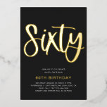 ゴールドフォイル60th誕生日招待状 | Sixtieth箔 箔招待状<br><div class="desc">ゴールドフォイル60誕生日招待状。お前にパーソナライズされた用意しろ！</div>