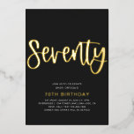 ゴールドフォイル70th誕生日招待状 | Seventeth 箔招待状<br><div class="desc">ゴールドフォイル70誕生日招待状。お前にパーソナライズされた用意しろ！</div>