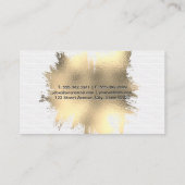 ゴールドフォイル(ばちゃばちゃ)跳ねる |タイルの背景 名刺 (裏面)