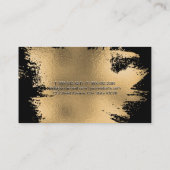 ゴールドフォイル(ばちゃばちゃ)跳ねる | ブラック 名刺 (裏面)