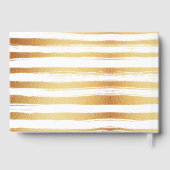 ゴールドフォイル&グリーンパームリーフビーチ結婚式 ゲストブック (裏面)