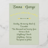 ゴールドフォイル ステンドグラス アイリス 招待状 (裏面)