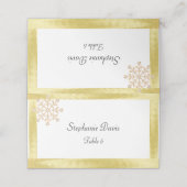 ゴールドフォイル、ダイヤモンドバラ金ゴールド雪片 プレイスカード (外部開封)