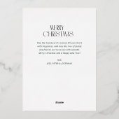 ゴールドフォイル テキスト 赤い メリークリスマス カード (裏面)