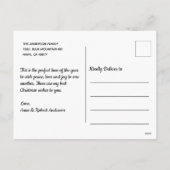 ゴールドフォイル&ネイビーブルーメリーはっきりしたクリスマス2の写真 シーズンポストカード (裏面)