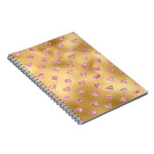 ゴールドフォイル&ライトピンクグラムグリッターダイヤモンド ノートブック (右側)