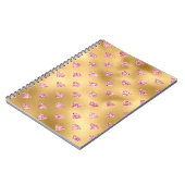 ゴールドフォイル&ライトピンクグラムグリッターダイヤモンド ノートブック (左側)