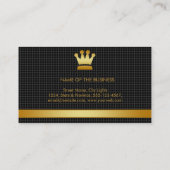 ゴールドフォイル·レトロ·クラウン·ロゴ金融サービス 名刺 (裏面)