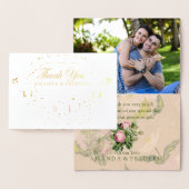 ゴールドフォイル – 秋結婚のサンキューカード 箔カード (ディスプレー)