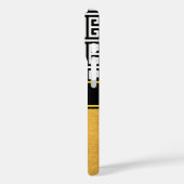ゴールドフォイル 黒 白 ギリシャ鍵 モノグラム Case-Mate iPhoneケース (裏面 / 左)
