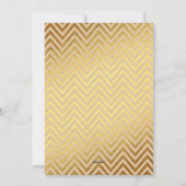 ゴールドフォイルChevronクリスマスグリーティングファミリーフォト シーズンカード (裏面)