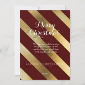 ゴールドフォイルHallelujahクリスマスホリデーフォト シーズンカード (裏面)