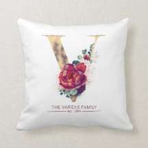 ゴールドフォイルVモノグラムフローラブルゴーニュレッド