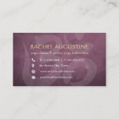 ゴールドフォイルYOGA人間アルファベット文字Om記号 名刺 (裏面)