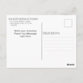 ゴールドフォエレガントイル・ブフェイクラック・ビジネスに感謝 ポストカード (裏面)