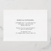 ゴールドフォトコラージュ エレガントな結婚式の披露宴 箔招待状 (裏面)