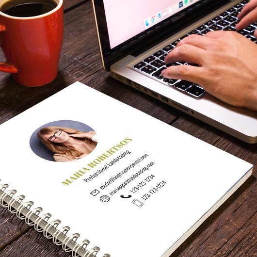 ゴールドフォトプロフェッショナルビジネスQRコード ノートブック