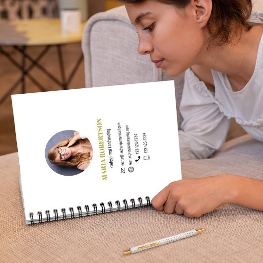 ゴールドフォトプロフェッショナルビジネスQRコード ノートブック