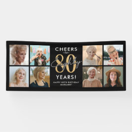 ゴールドフォト 誕生日バナー 80歳 横断幕