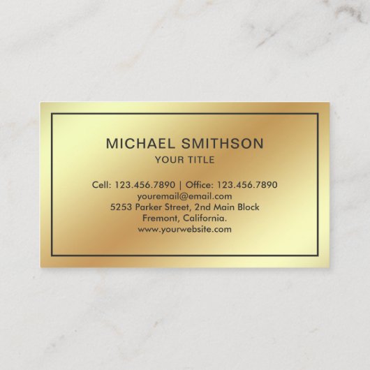 ゴールドフォフェイクイルホームアイコンエ実在ステートエージェント 名刺 (裏面)