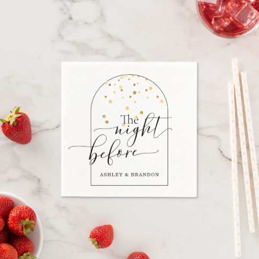 ゴールドフレーク ミニマルスクリプト 前夜 スタンダードカクテルナプキン (インサイチュ)