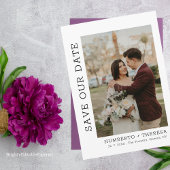 ゴールドフレーム ウェディング セーブ・ザ・デート テンプレート