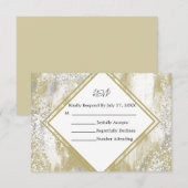 ゴールドフレーム シルバー＆ゴールドのスプラッター レスポンスカード (正面/裏面)