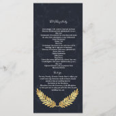 ゴールドフレーム ネイビーバック  セレモニープログラム プログラム (裏面)
