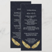 ゴールドフレーム ネイビーバック  セレモニープログラム プログラム (正面/裏面)