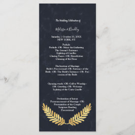 ゴールドフレーム ネイビーバック  セレモニープログラム プログラム