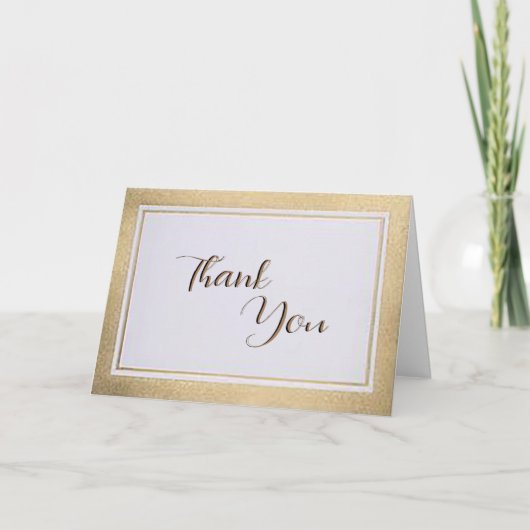 「ゴールドフレーム」　無地　折りたたみ　サンキューカード サンキューカード (正面)