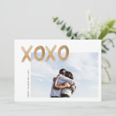 ゴールドブラシラブフォトバレンタインデーカード シーズンカード (スタンド正面)