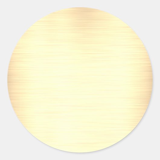 ゴールドブラシ加工の空白テンプレート, DIY テキストアートロゴ ラウンドシール (正面)