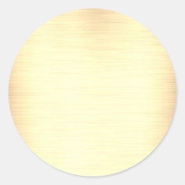 ゴールドブラシ加工の空白テンプレート, DIY テキストアートロゴ ラウンドシール