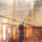 ゴールドブラックの店舗住所番号 ウィンドウサイン (シート2)