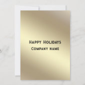 ゴールドブラックの色ブロック企業クリスマスパーティー 招待状 (裏面)