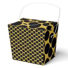 ゴールドブラックドットスタイル テイクアウト 3x2.25x3.125