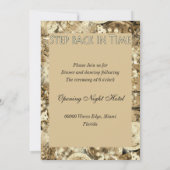 ゴールドブラックハリウッドスターズ 招待状 (裏面)