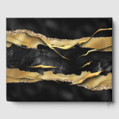 ゴールドブラック大理石ストーン ビジネス コーポレートイベント ゲストブック (裏面)