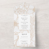 ゴールドブルームズ モダンウェディング オールインワン招待状 (内側)