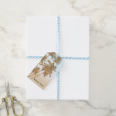 ゴールドブロンズパームズビーチオンブレパームツリーパーティ ギフトタグ (より糸付き)