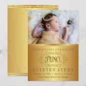 ゴールドプリンス 誕生発表 案内状 (正面/裏面)