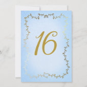 ゴールドプリンセスの馬車 ブルーストーリーブック スイート16 招待状 (裏面)