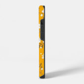 ゴールドプリントの花束 iPhoneケース (左側面)