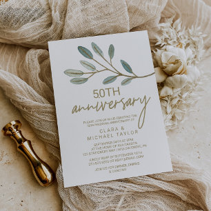 ゴールドベイン ユーカリ 50周年結婚記念日 招待状
