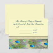 ゴールドペアカックの結婚式招待状 出欠カード (正面/裏面)