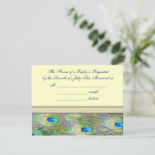 ゴールドペアックの結婚式招待状 出欠カード (スタンド正面)