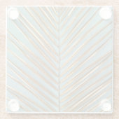 ゴールドペイントのトロピカルパーム模様 ガラスコースター (裏面)